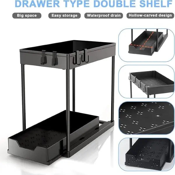 Two-Tier Expandable Storage Organizer