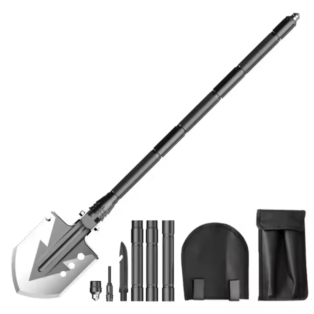 Versatile Folding Survival Shovel – 16 Essential Tools in One
