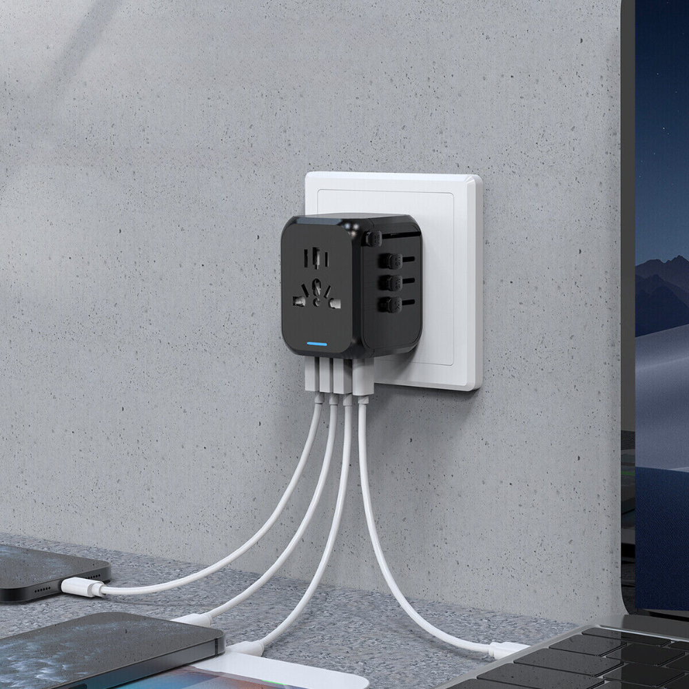 Smart Travel Power Adapter with USB Charging Ports