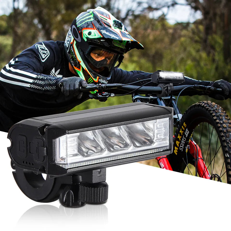 High-Power LED Cycling Light with Custom Brightness and Water Resistance