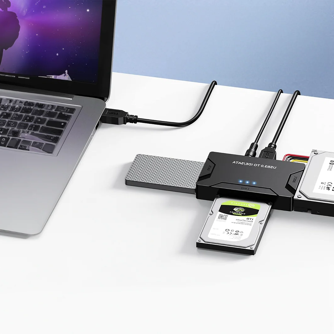 Universal SATA IDE to USB 3.0 Hard Drive Link with Power Supply