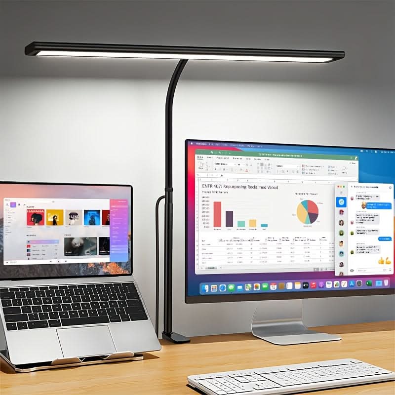 Adjustable LED Desk Lamp with Multiple Color Settings and Brightness Control