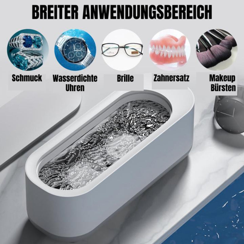 Ultrasonic Cleaner for Jewelry and Glasses - Portable 360° Deep Clean