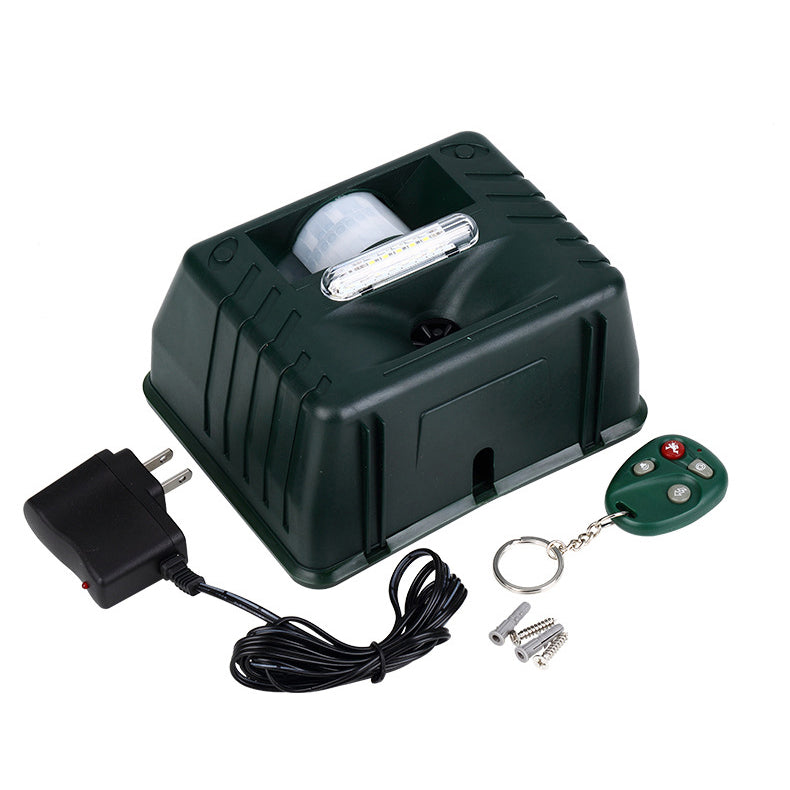 Solar-Powered Bird Deterrent with LED and Ultrasonic Features