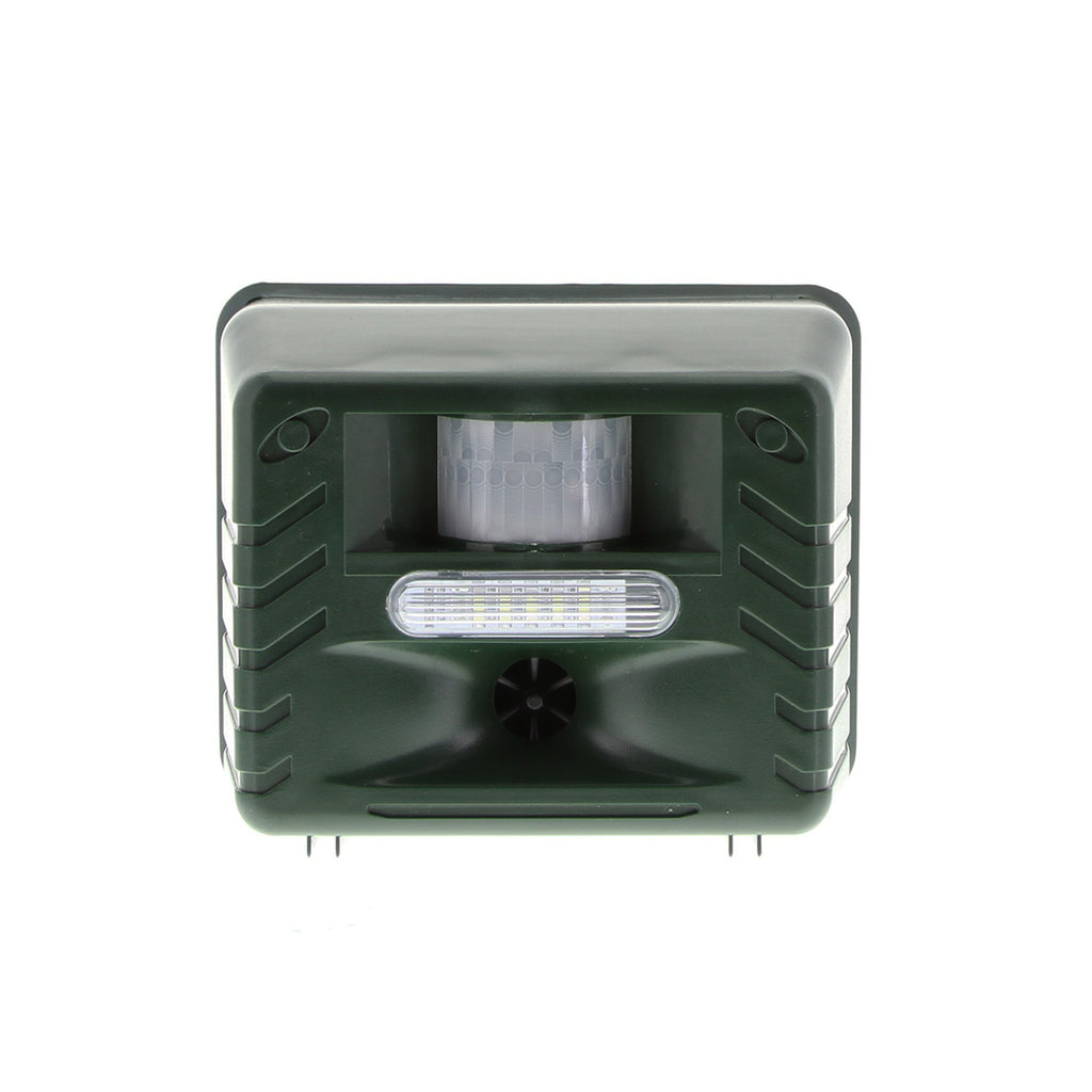 Solar-Powered Bird Deterrent with LED and Ultrasonic Features