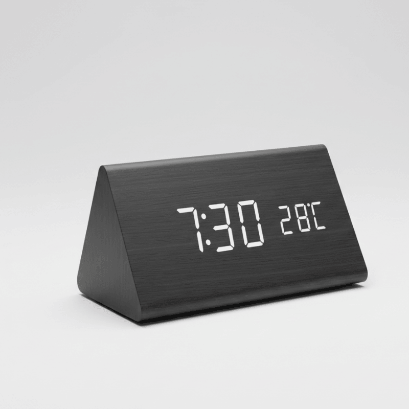 EchoCraft – Smart Wooden LED Clock for Stylish Living