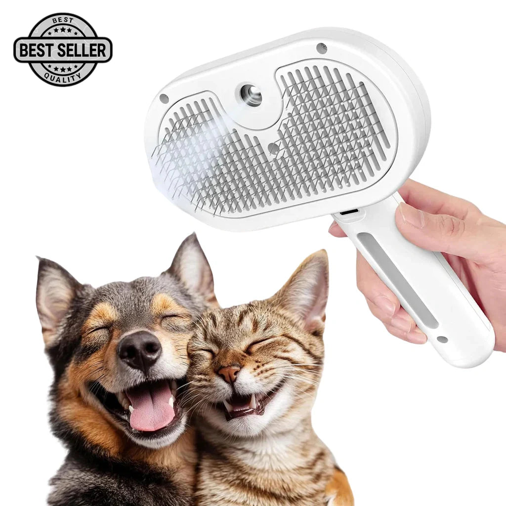 VitaPet™ SteamBrush — Transform Grooming into a Calming, Shed-Free Spa Moment