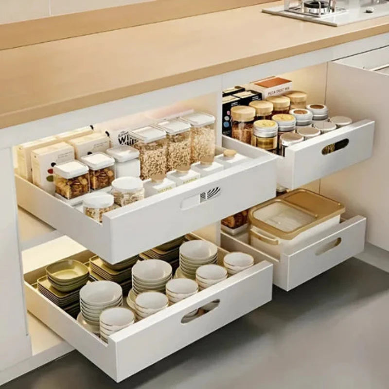 Smart Kitchen Storage System – Adjustable Under Sink Organizer