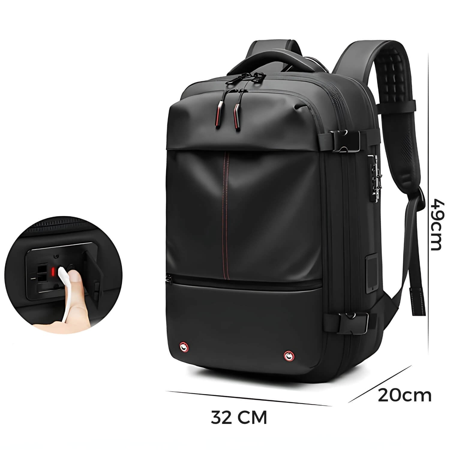 SpaceSaver Pro Travel Backpack with Integrated Compression System