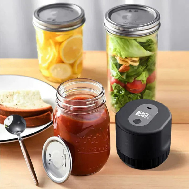 Airtight Stackable Food Storage Jars - Vacuum Seal Design