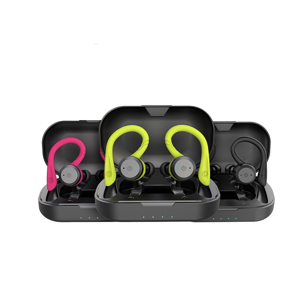 AquaSound Pro Waterproof Bluetooth Sport Earbuds with 20-Hour Playtime