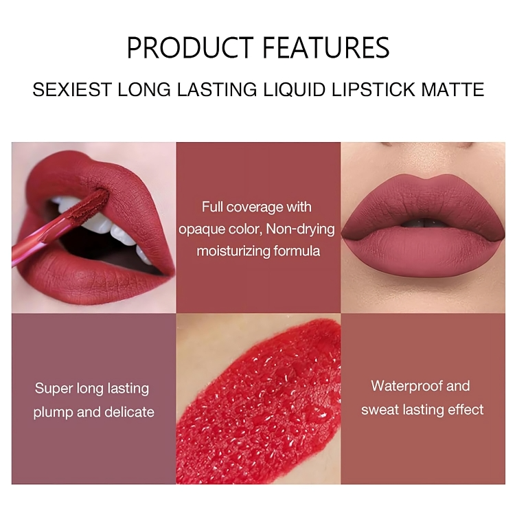 Matte Liquid Lipstick Set - Velvet Finish