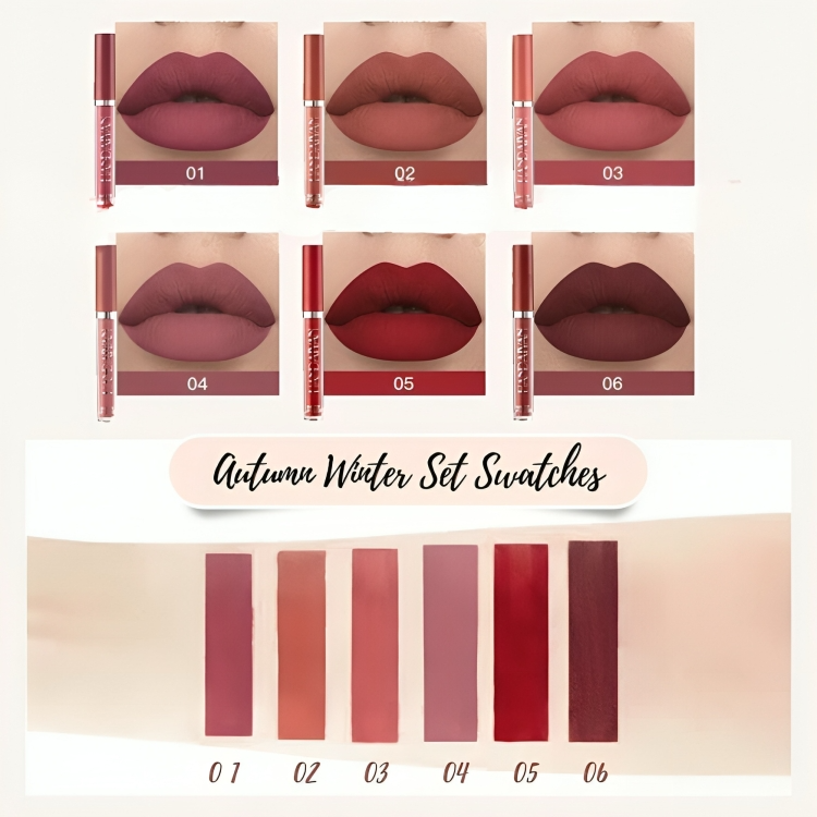 Matte Liquid Lipstick Set - Velvet Finish