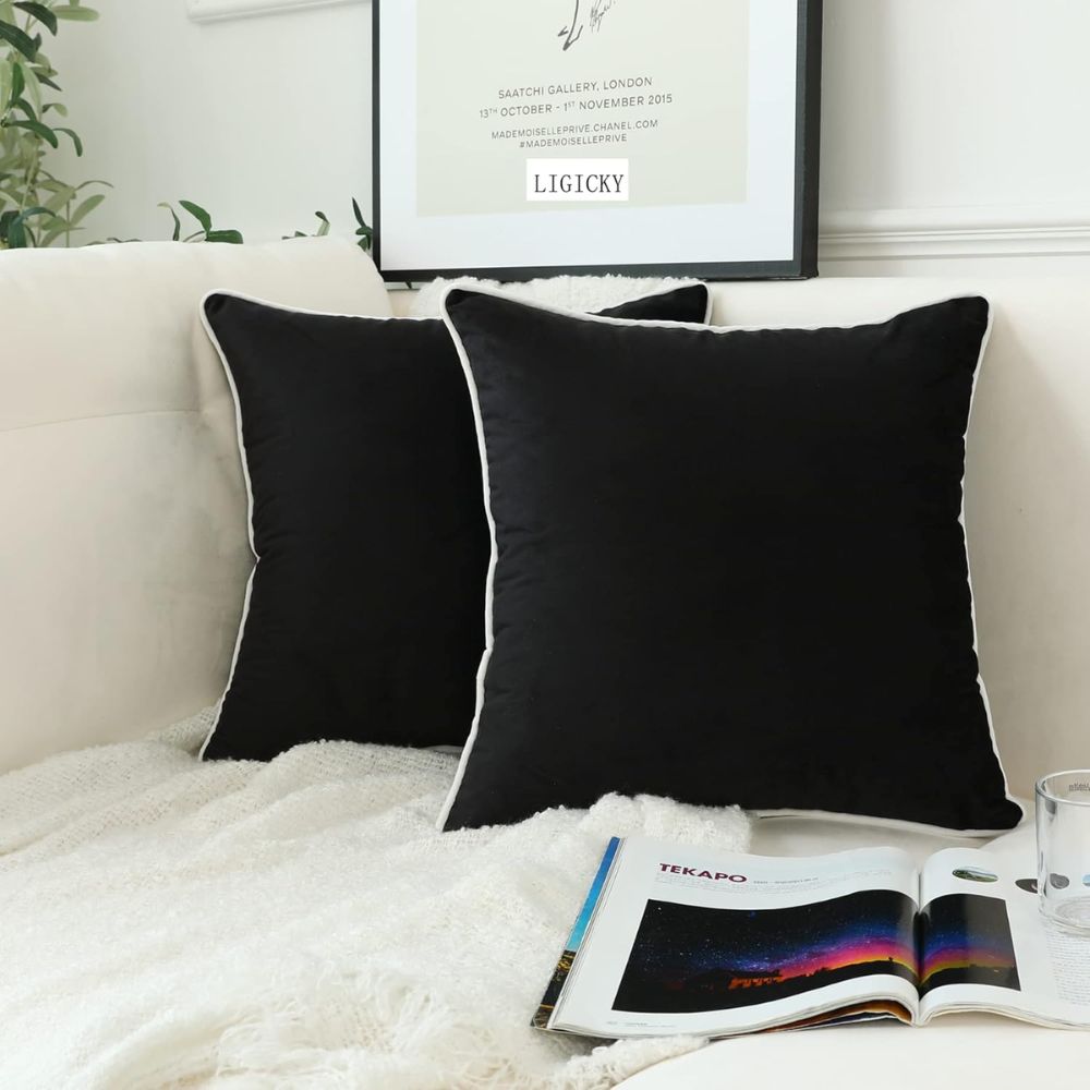 Luxurious Velvet Pillow Cover with Concealed Zipper Closure
