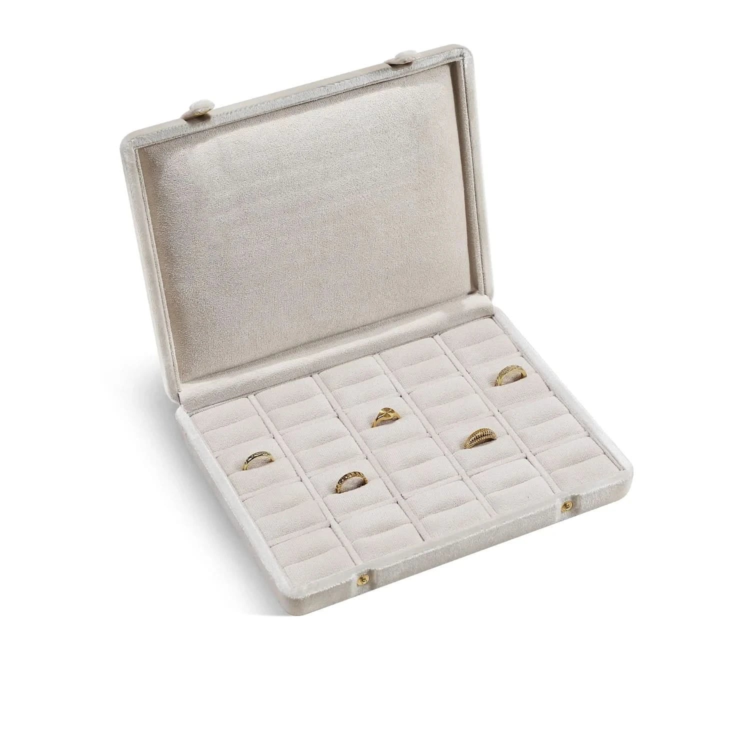 Velvet Jewelry Organizer Case for Elegant Vanity Storage