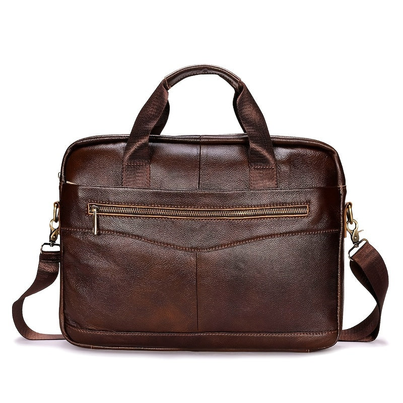 Classic Italian Leather Crossbody Bag for Men