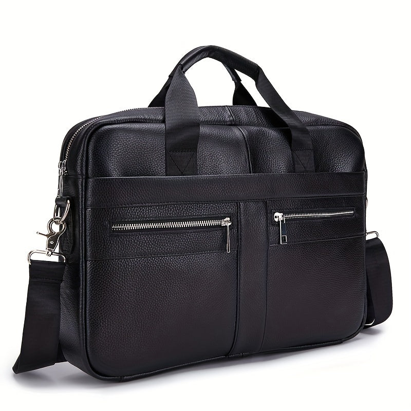 Classic Italian Leather Crossbody Bag for Men
