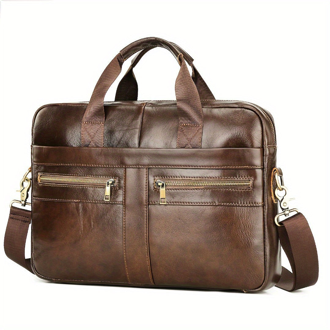 Classic Italian Leather Crossbody Bag for Men