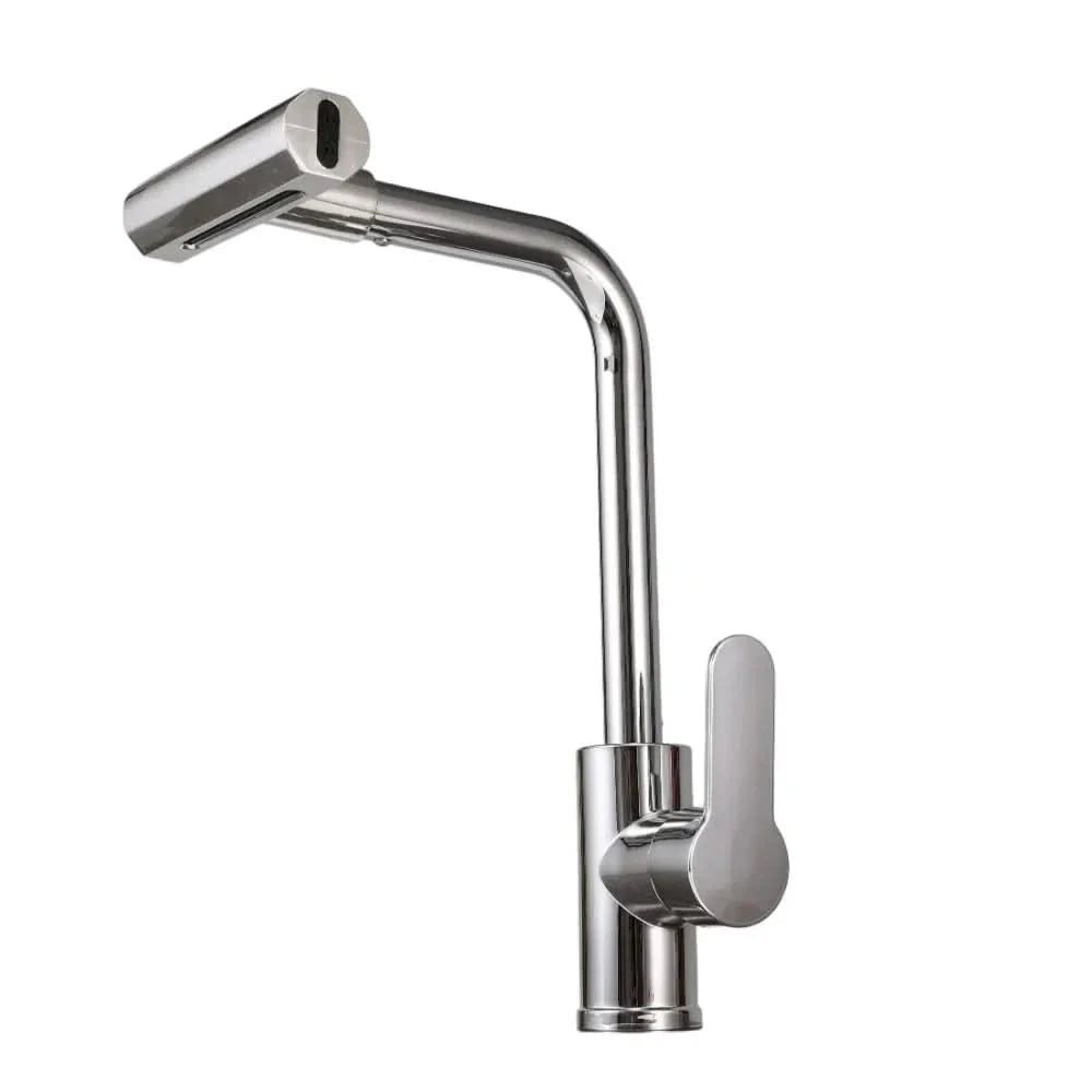 Pull Down Waterfall Kitchen Faucet with Flexible Hose