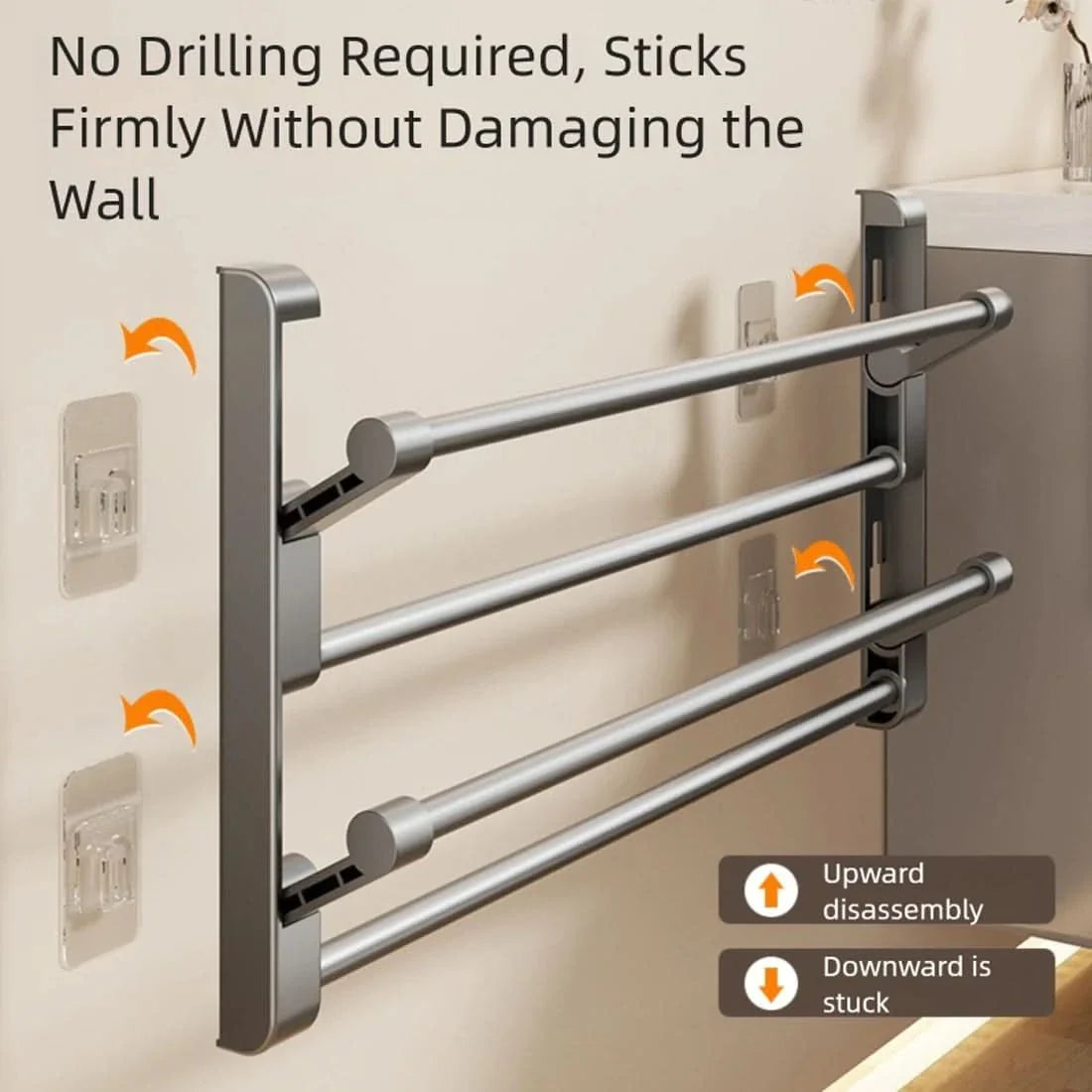 Bathroom Organizer - Wall-Mounted Slipper Storage Rack