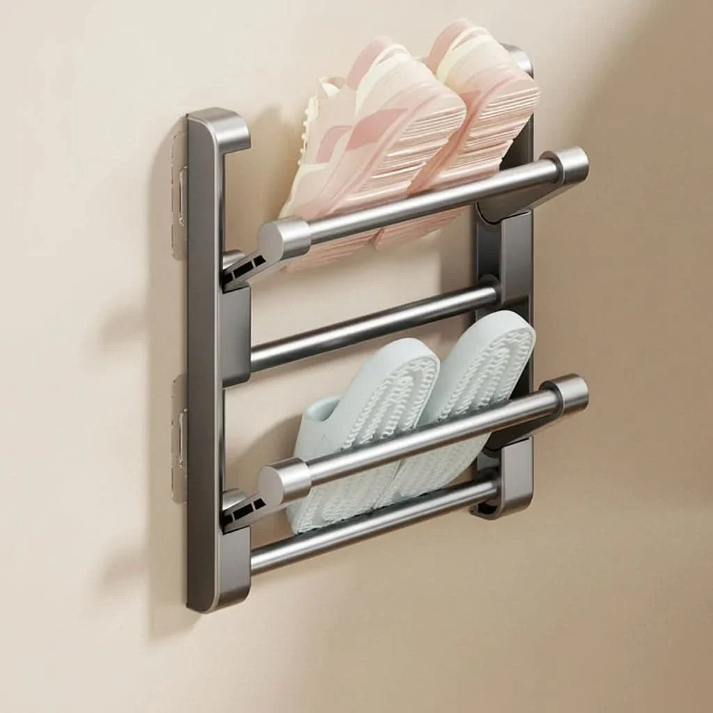 Bathroom Organizer - Wall-Mounted Slipper Storage Rack