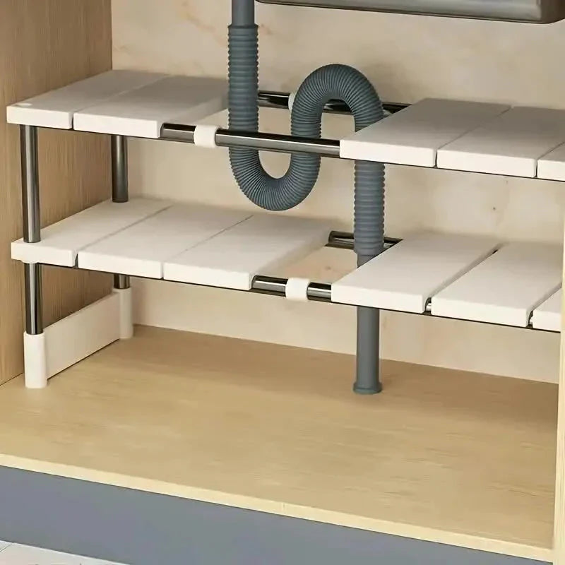 Adjustable Under-Cabinet Shelf | Width Customizable | Easy to Install
