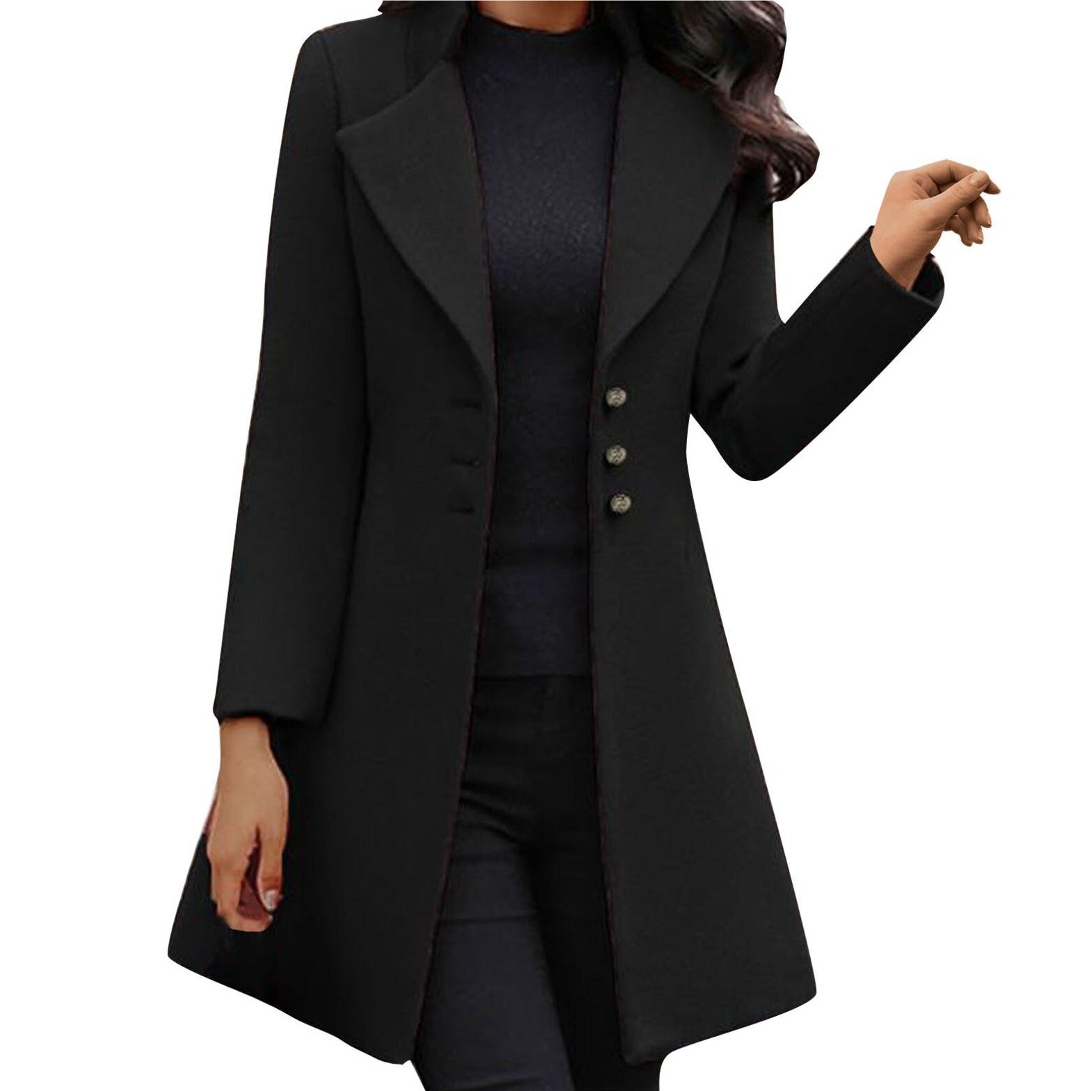 Italian Long-Sleeve Wool Coat