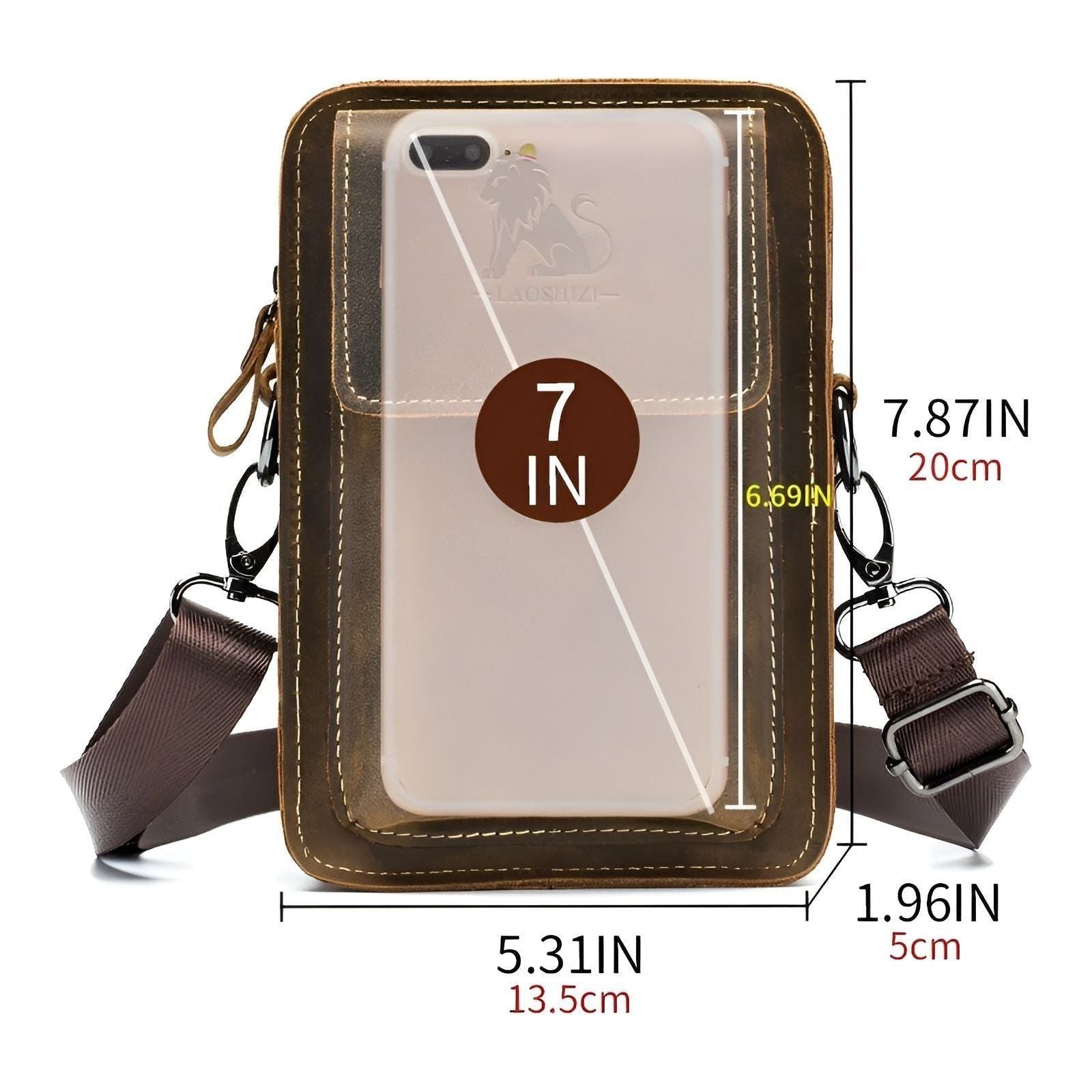 Urban Explorer Men's Leather Crossbody Bag with Pockets