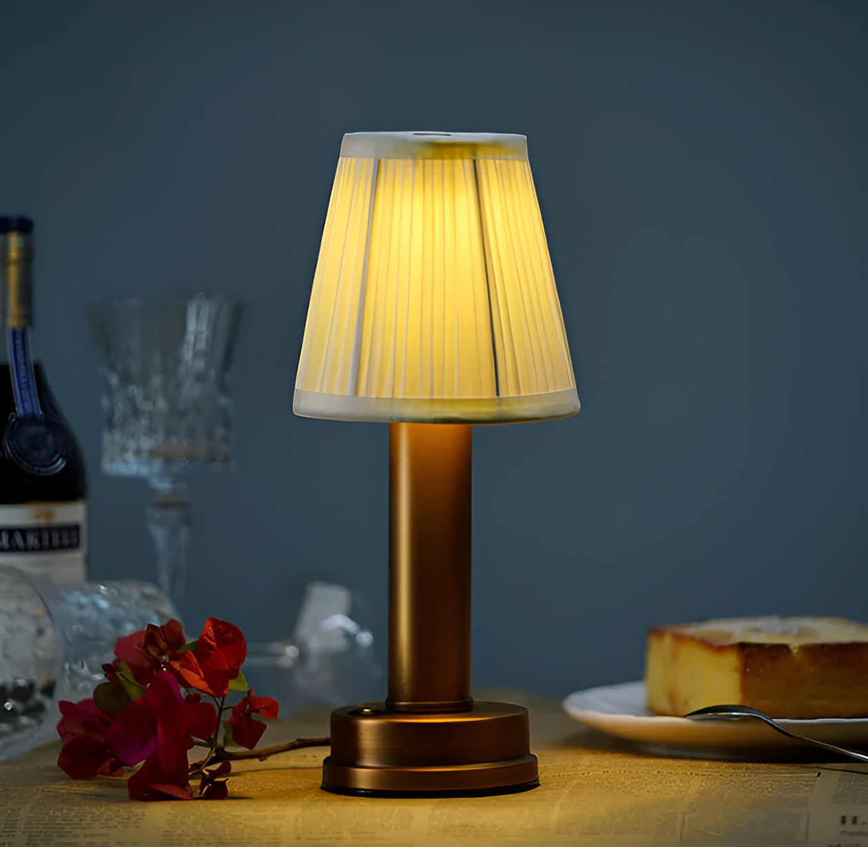 Elegant Dimmable Table Lamp with Fabric Shade for Any Room