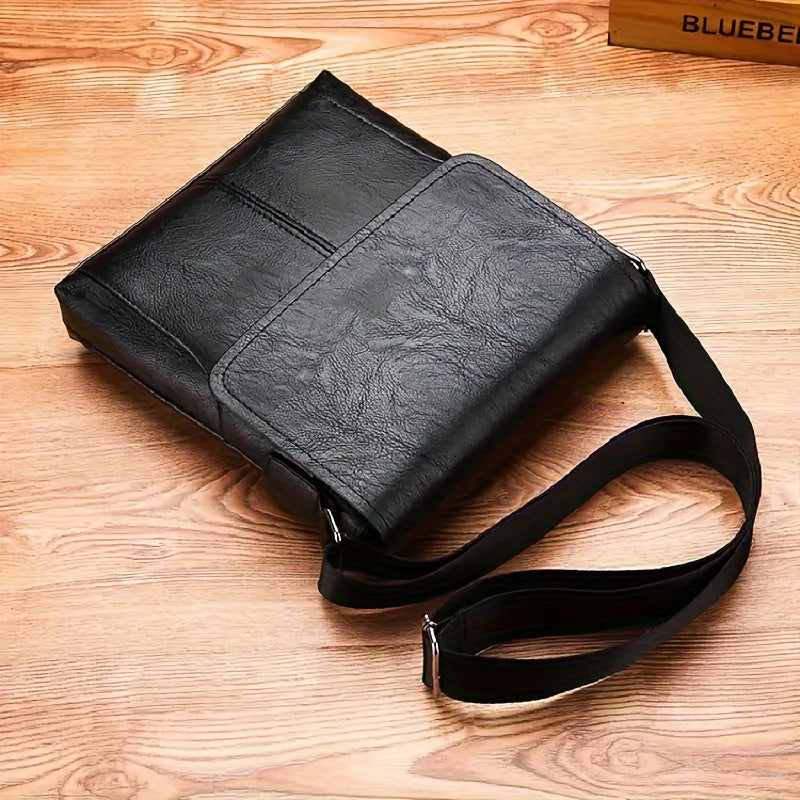 Classic Elegance PU Leather Crossbody Bag for Men