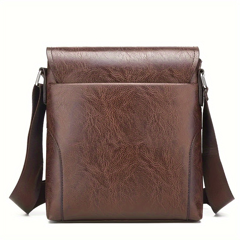 Classic Elegance PU Leather Crossbody Bag for Men