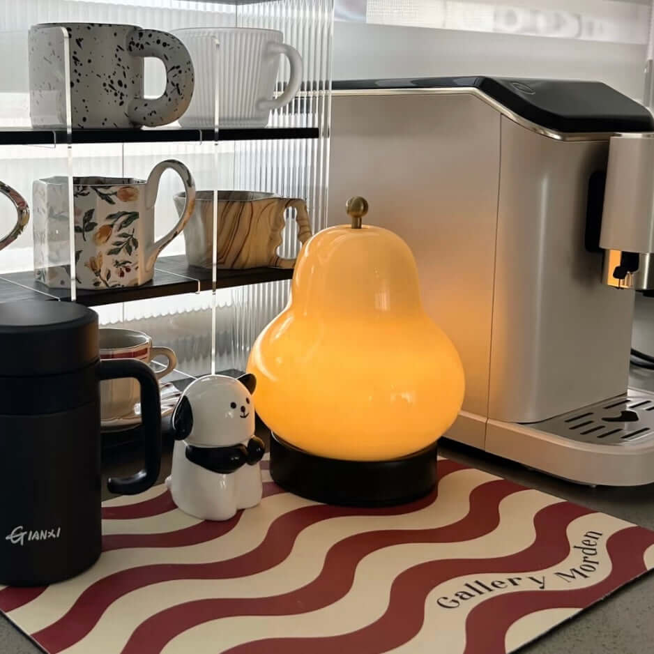 Rechargeable Touch-Controlled Pear-Shaped LED Table Lamp