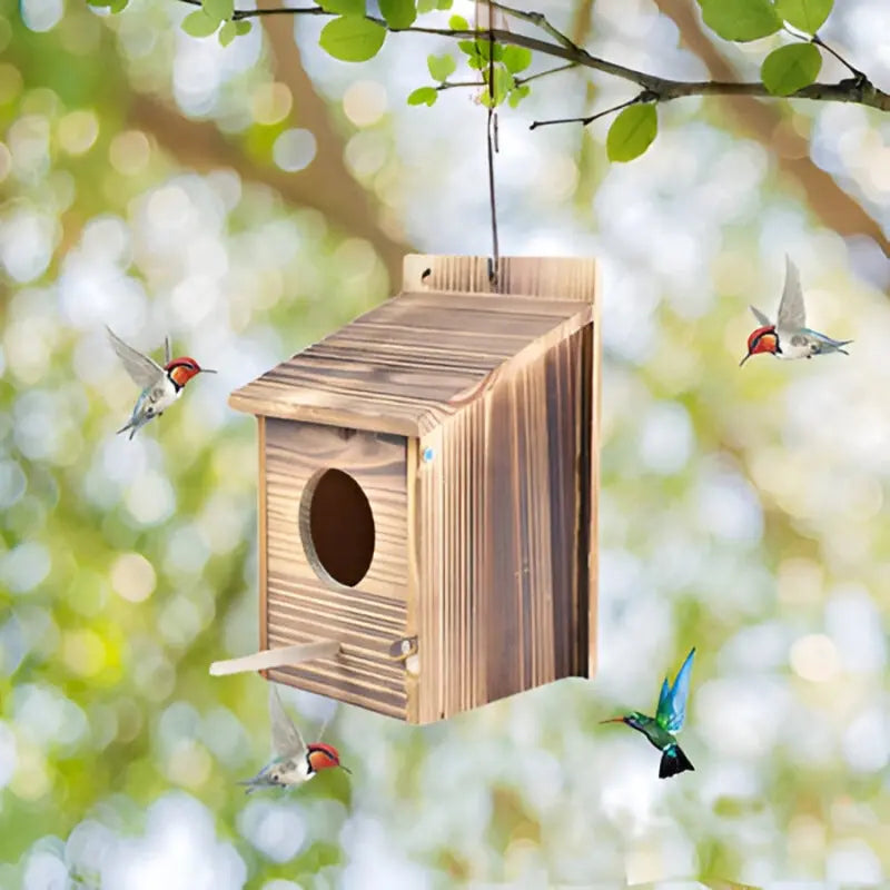 Birdhouse | Simple Wooden Box | Ideal for Garden, Balcony, or Living Room