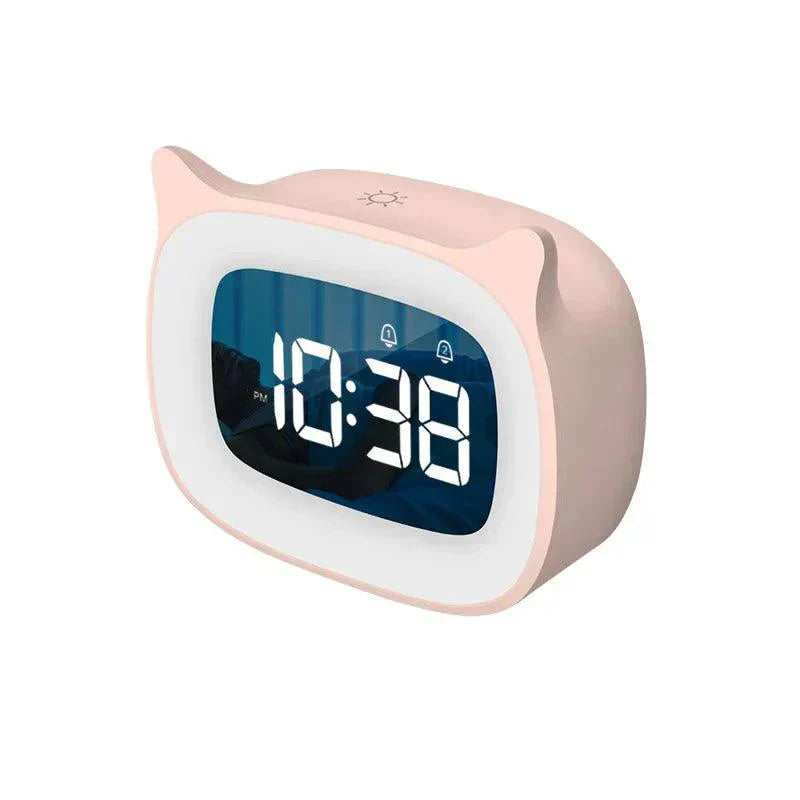 Rechargeable Smart LED Clock with Voice Activation & Dual Alarms