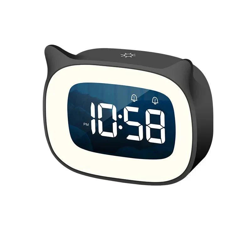 Rechargeable Smart LED Clock with Voice Activation & Dual Alarms