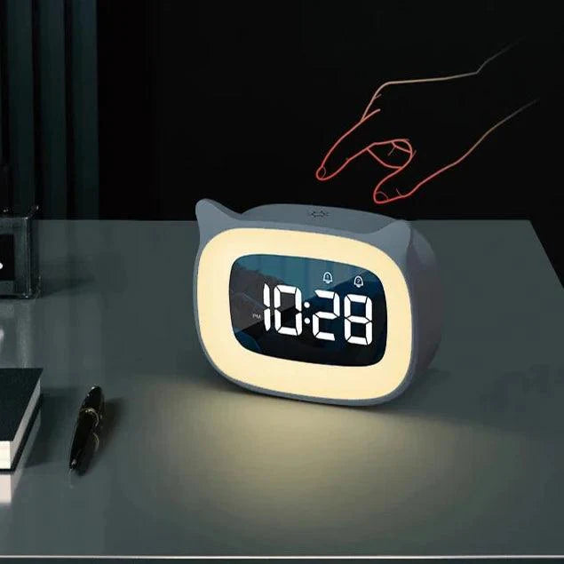 Rechargeable Smart LED Clock with Voice Activation & Dual Alarms