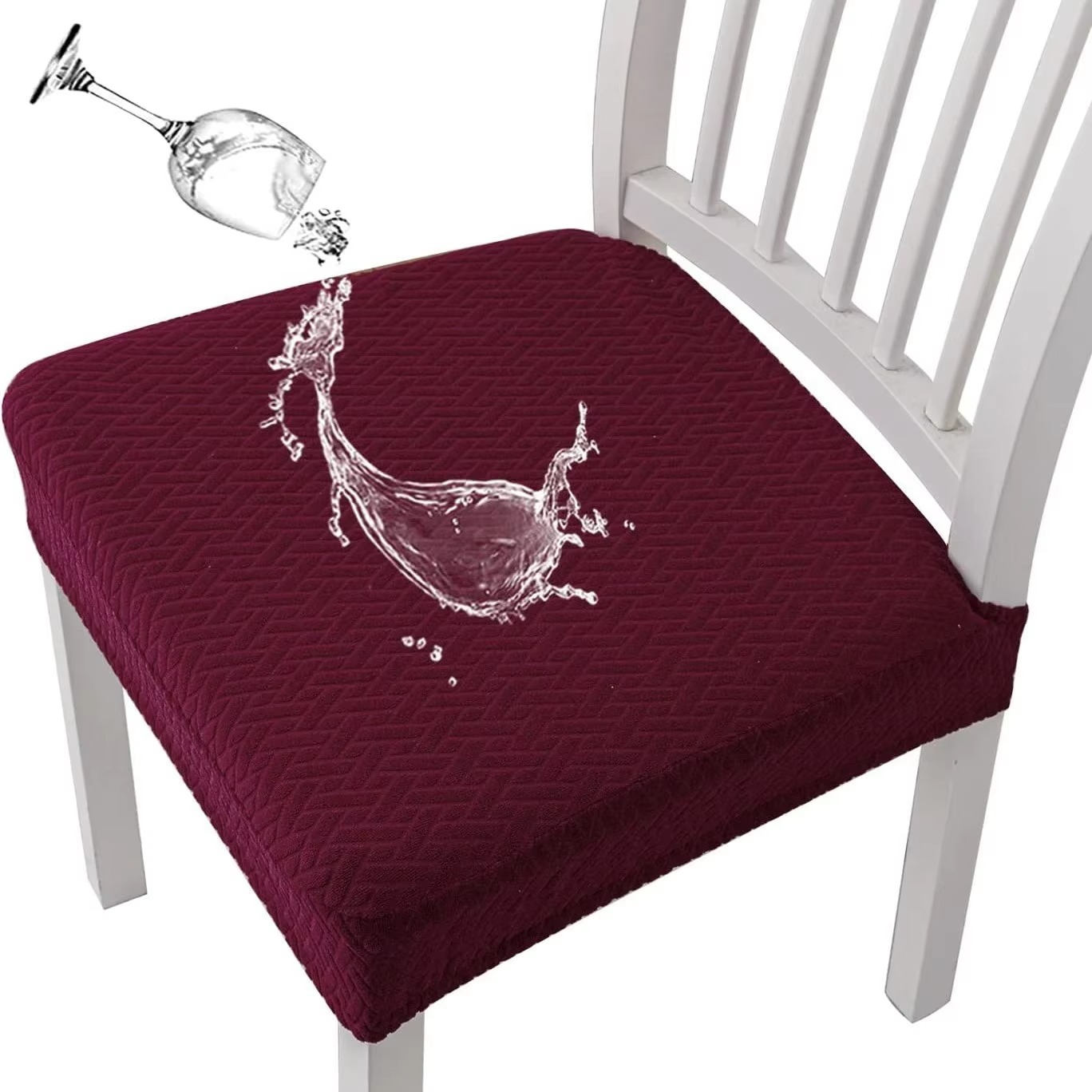 Elegant Waterproof Chair Protectors – Stretchy Jacquard Covers for Dining Spaces