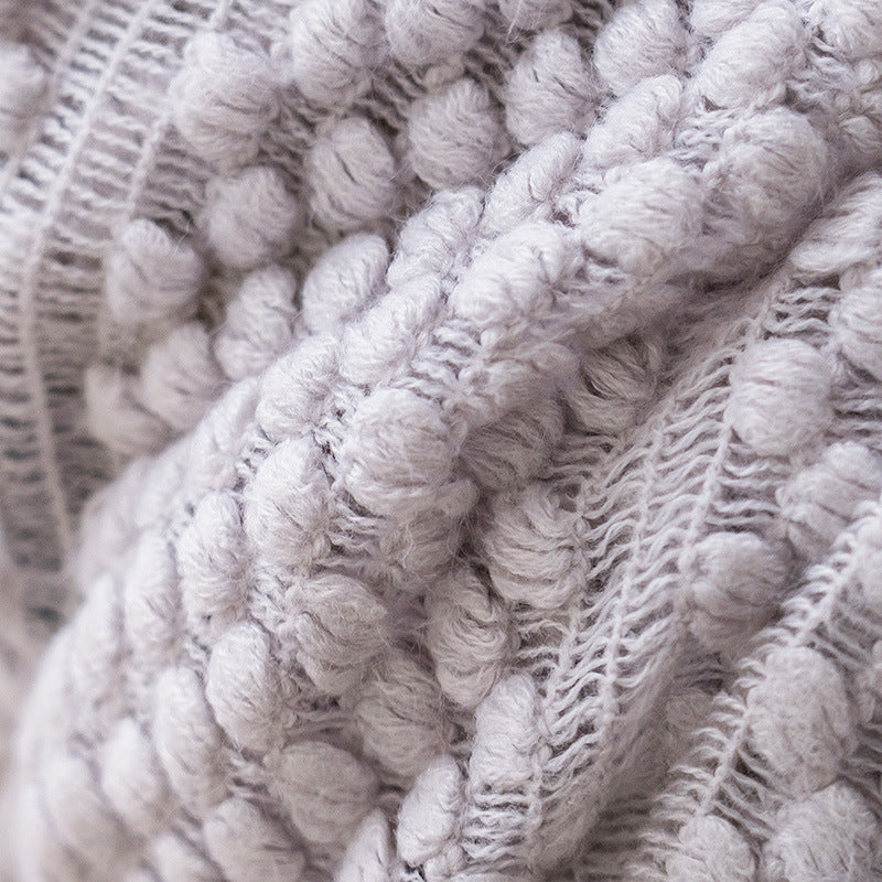 Cozy Textured Blanket, Soft Acrylic, 50 × 79 Inches, Easy Care
