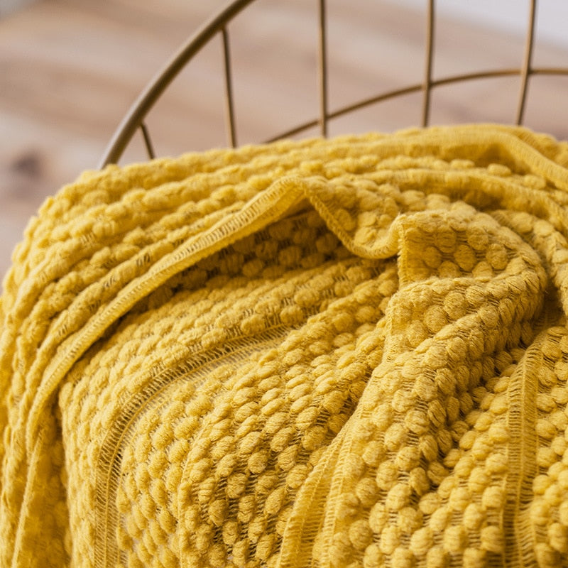 Cozy Textured Blanket, Soft Acrylic, 50 × 79 Inches, Easy Care