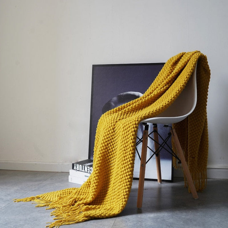 Cozy Textured Blanket, Soft Acrylic, 50 × 79 Inches, Easy Care