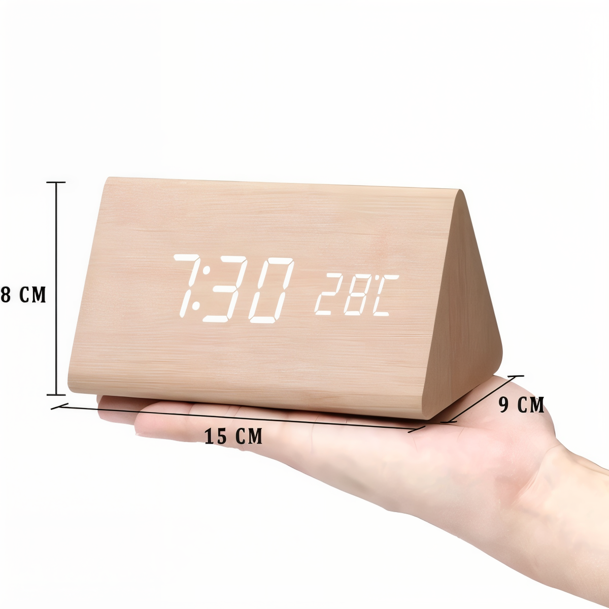 Natural Harmony LED Alarm Clock with Climate Display
