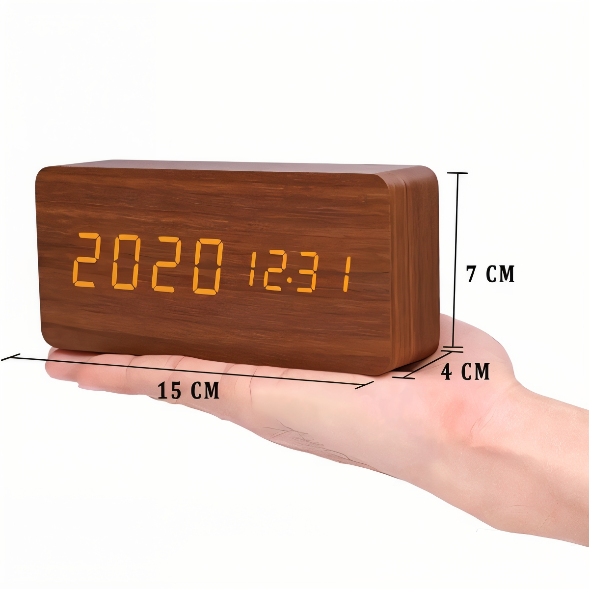 Natural Harmony LED Alarm Clock with Climate Display