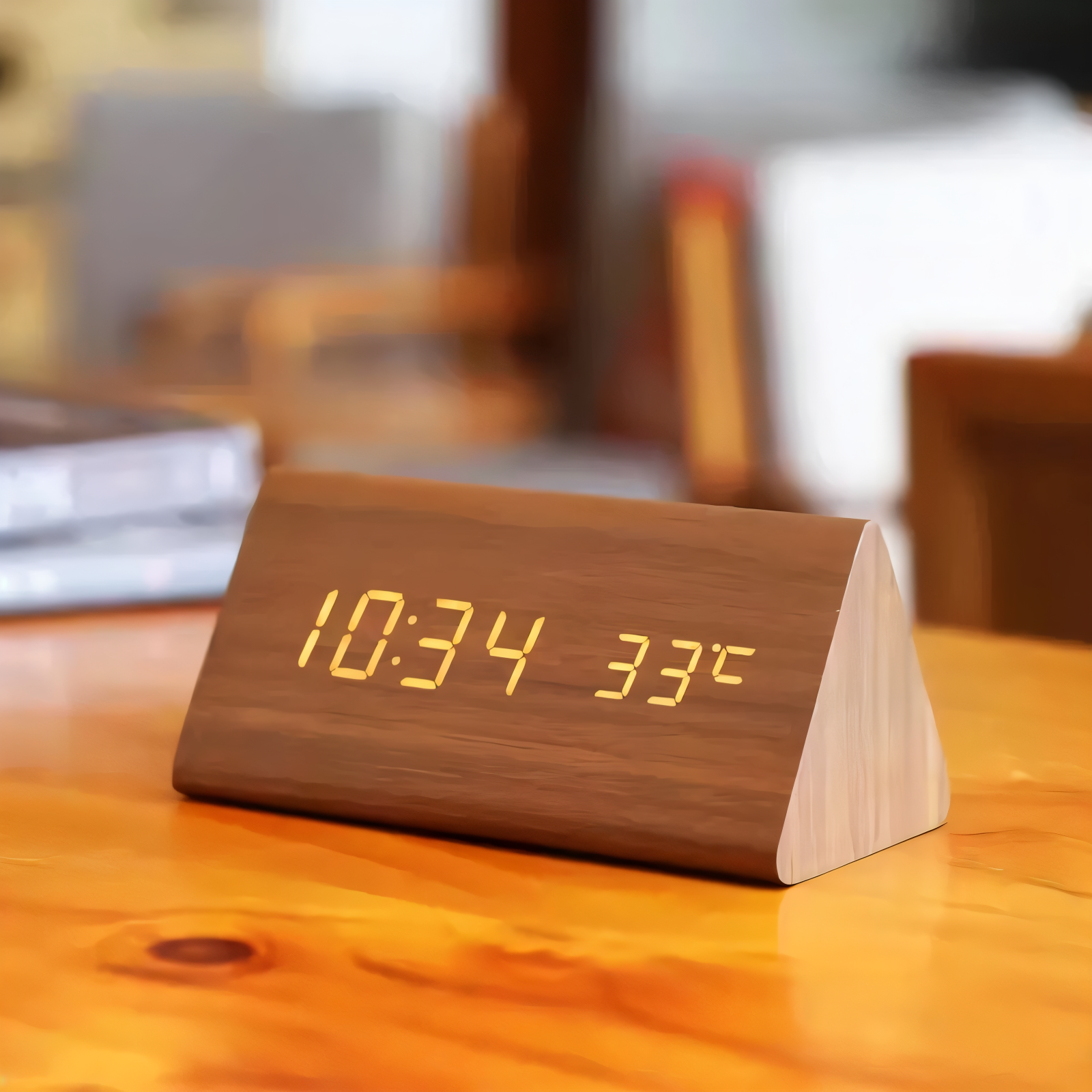 Natural Harmony LED Alarm Clock with Climate Display