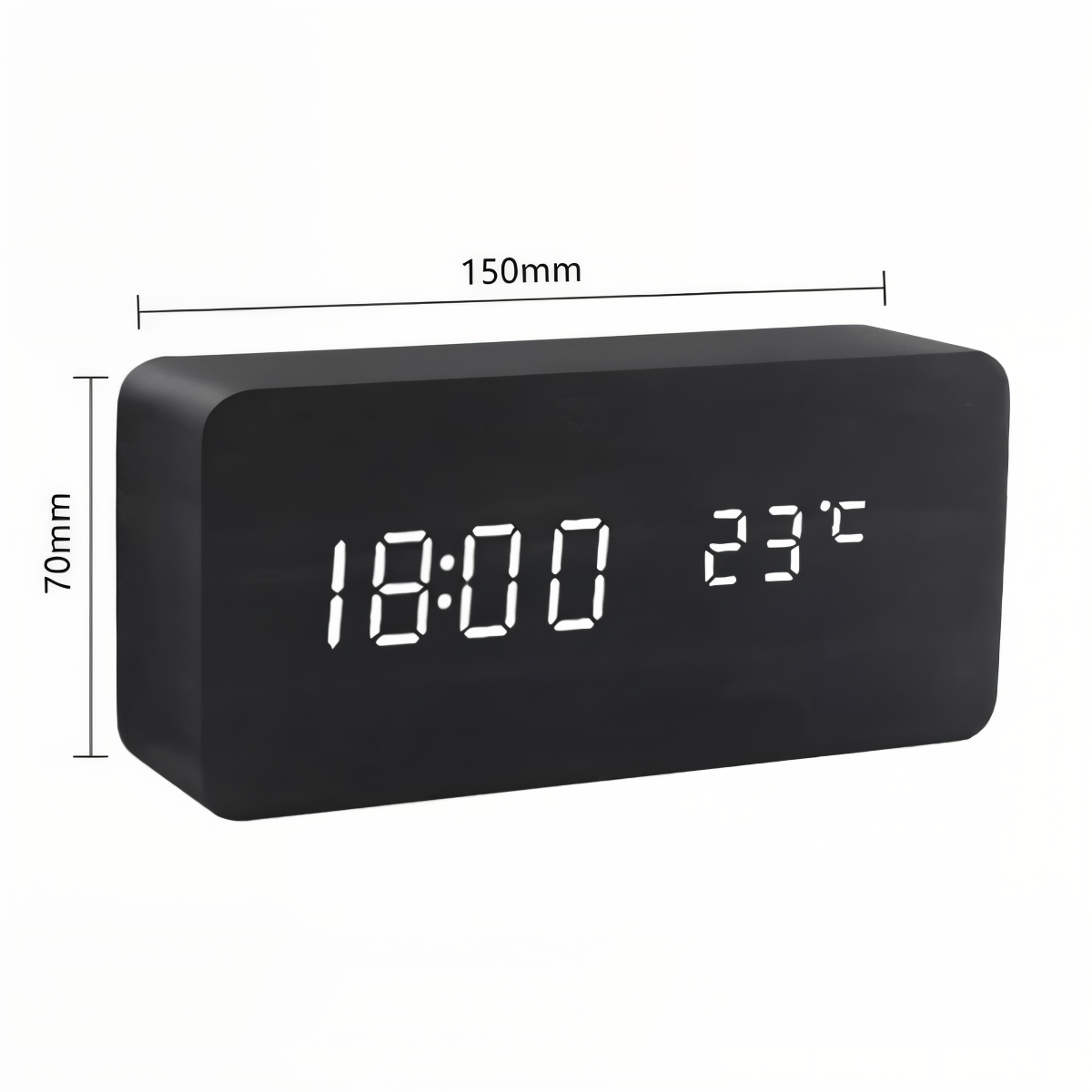 Natural Harmony LED Alarm Clock with Climate Display