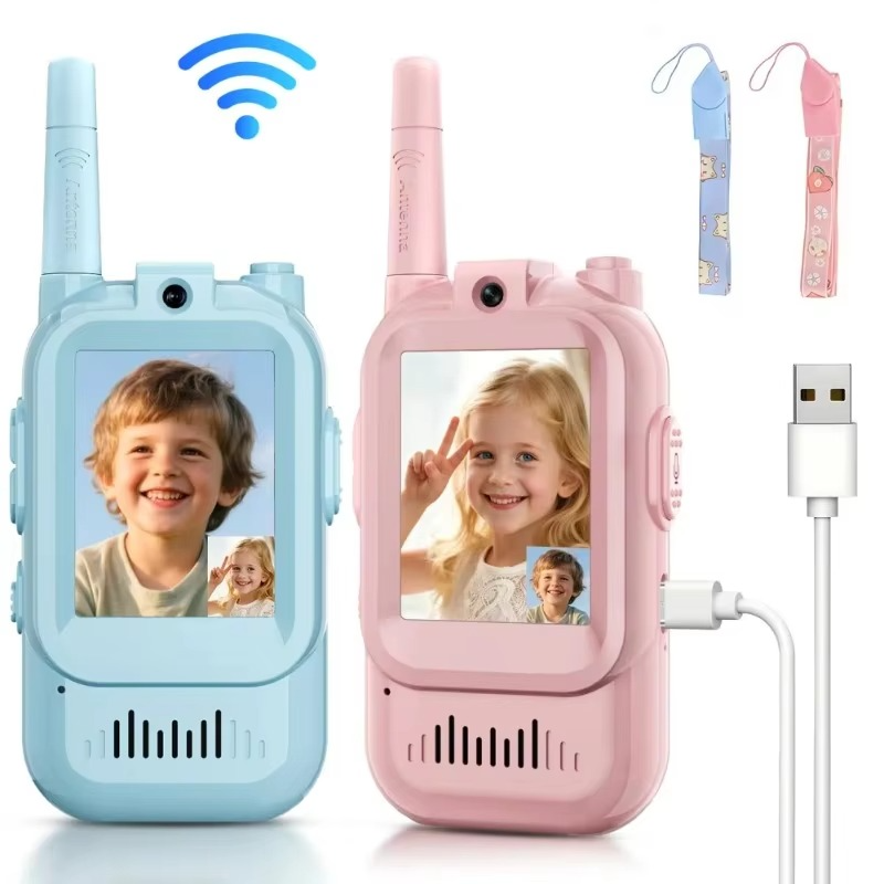 Rechargeable Walkie-Talkie with Live Video and Voice Connection via USB C