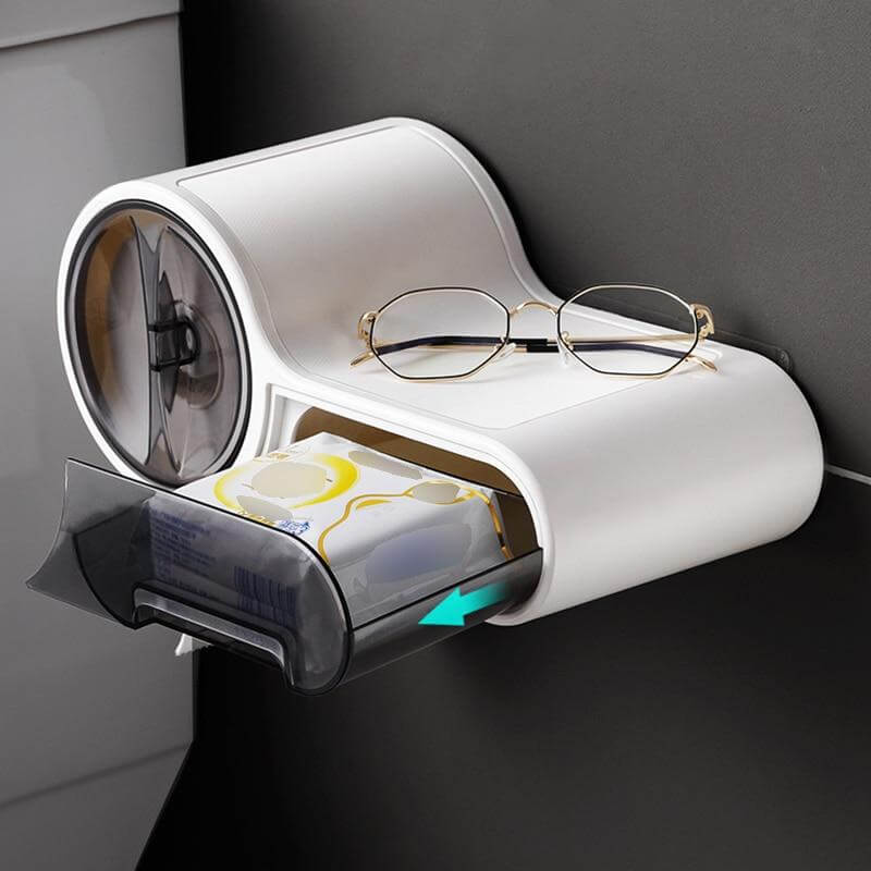 Sleek Wall-Mounted Toilet Paper Holder for Modern Spaces