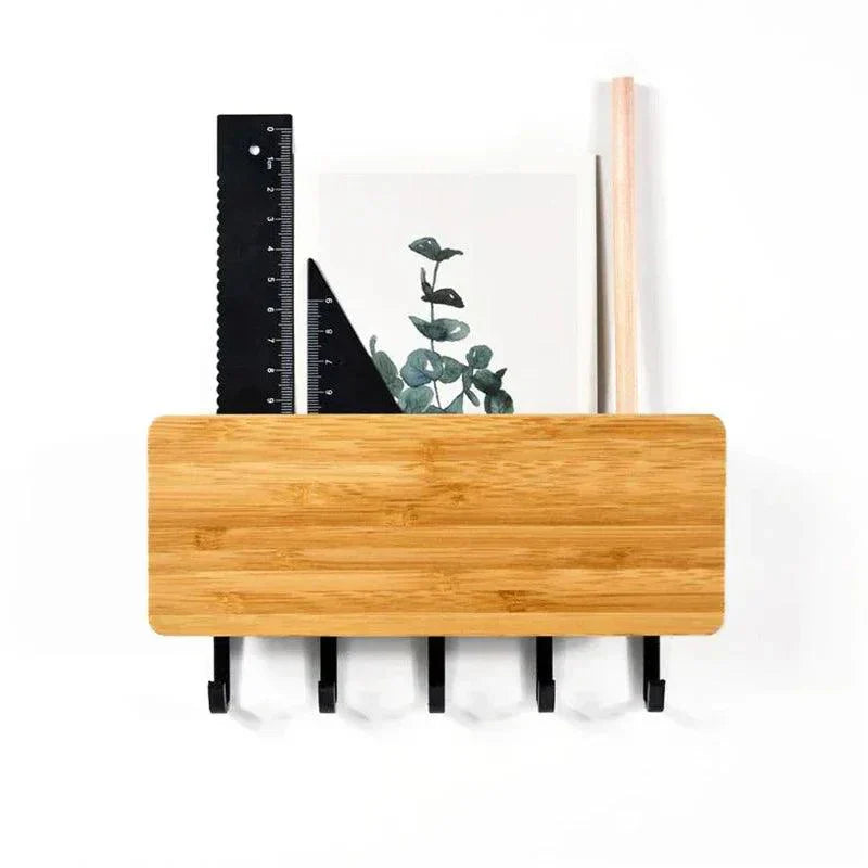 Elegant Wall Organizer for Keys and Mail - Space-Saving Solution