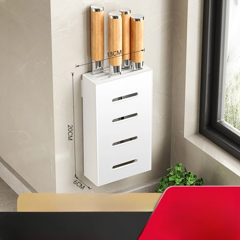 Space-Saving Magnetic Knife Rack for Kitchen Efficiency