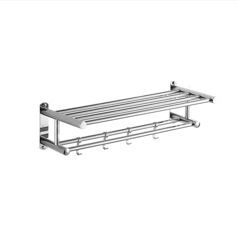 Sleek Wall-Mounted Towel Holder - Efficient Space Organizer for Bathrooms