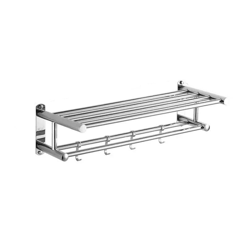 Sleek Wall-Mounted Towel Holder - Efficient Space Organizer for Bathrooms
